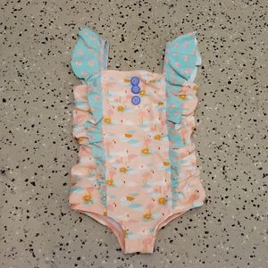 Matilda Jane Girls Slip and Slide Swimsuit Sz 4